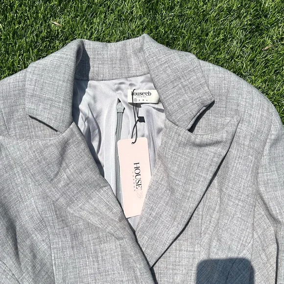 NWT House of CB Brisa grey suiting jacket bodysuit - Picture 6 of 8